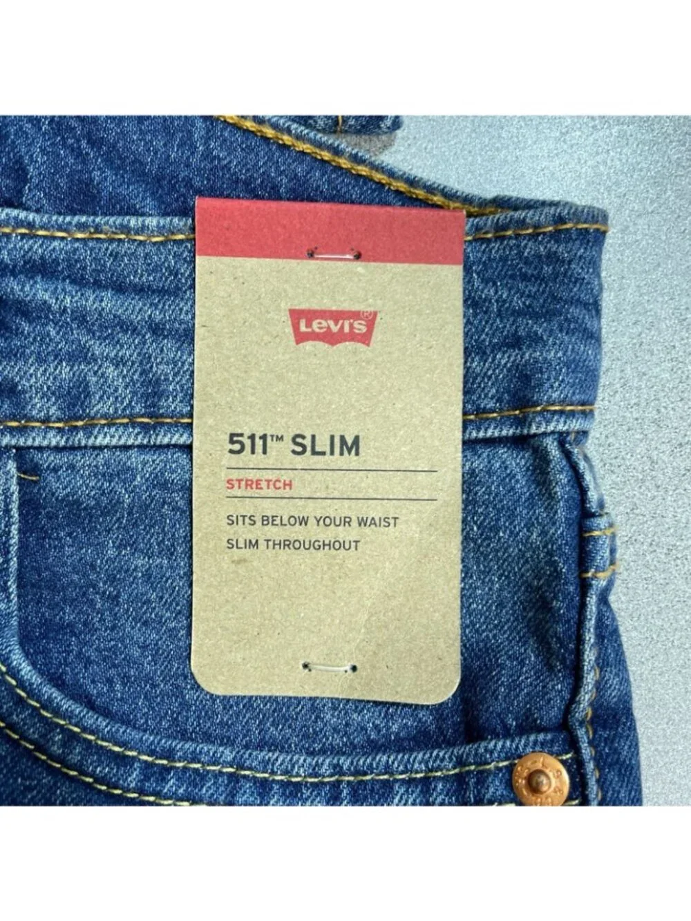 NWT Levi's 511 W30 L29 Slim Straight  Stretch Jeans Medium wash Blue